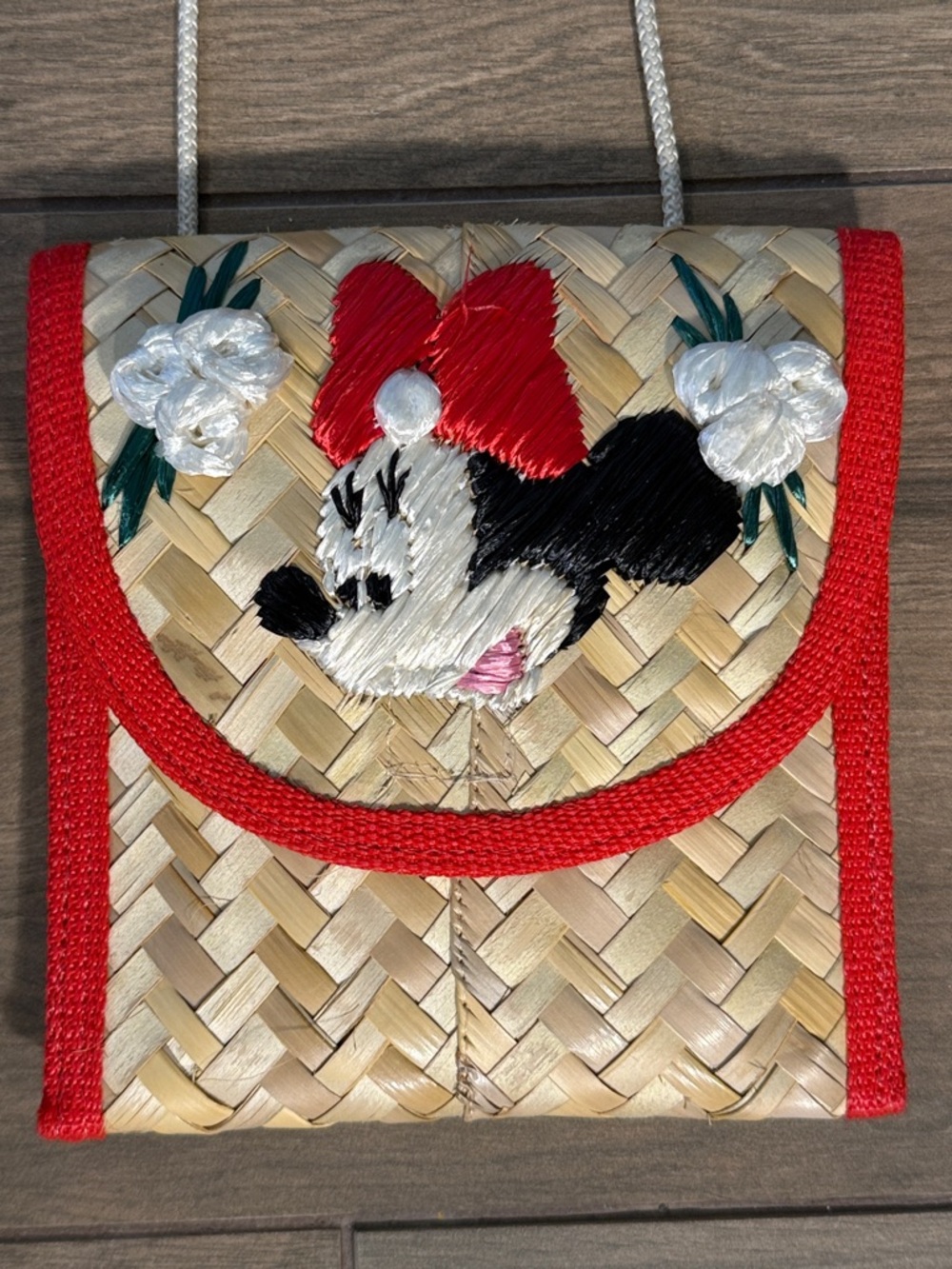 Disney Woven Reed Minnie Mouse Purse Bahamas Tropical Souvenir Cute Vacation Bag - Picture 13 of 14